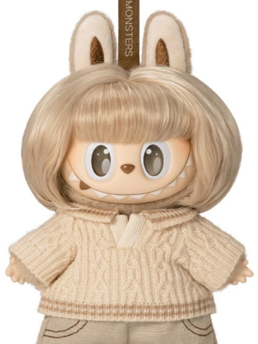 POP MART The Monsters Hair Salon Labubu Warm Oat Vinyl Plush Pendant NEW